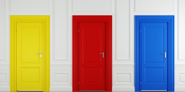 Break tradition and inject colour onto doors, frames and skirts