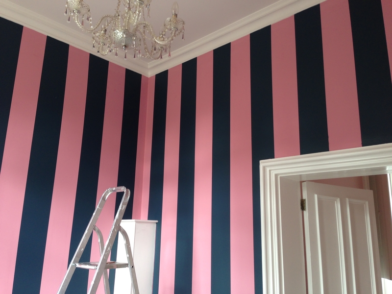 Hand painted walls - in progress