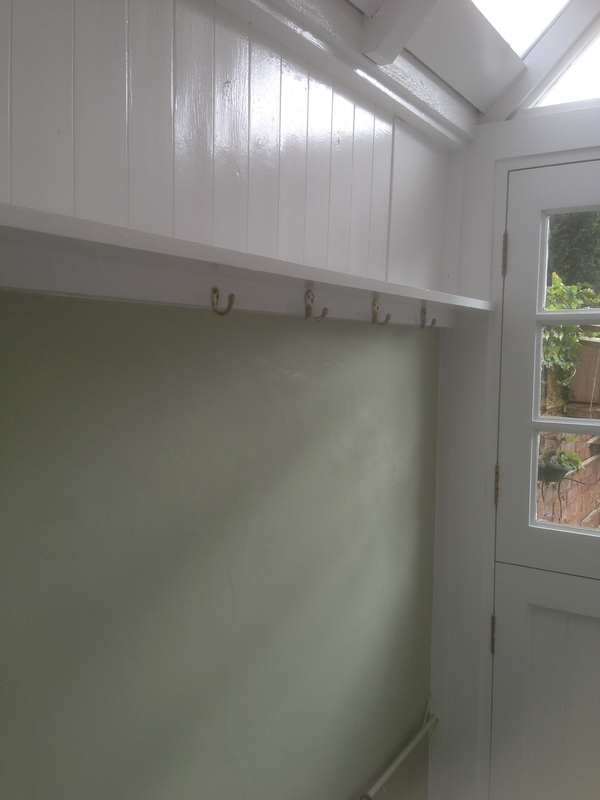 Damp external wall - after