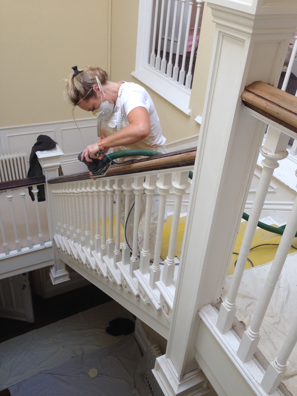 Bannister - dust free sanding