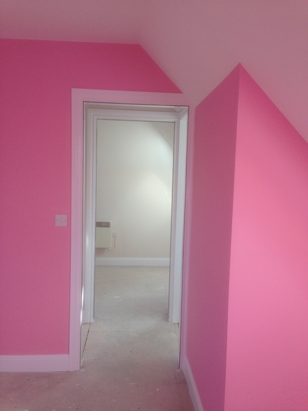 Painting of little girls bedroom - Dulux
