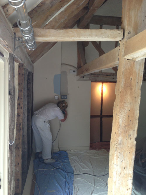 Storrington Barn Conversion - wall prep