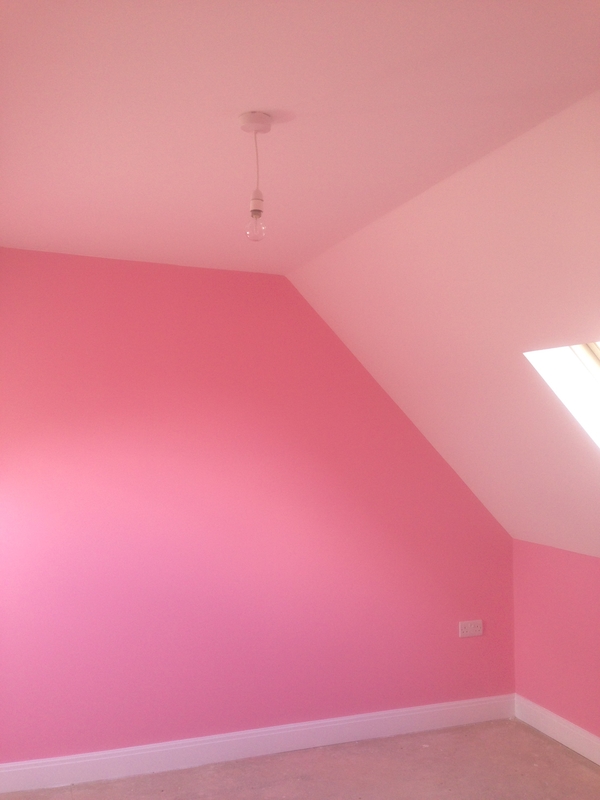 Painting of little girls bedroom - Dulux