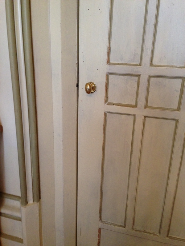 Pet damaged interior door - distressed finish