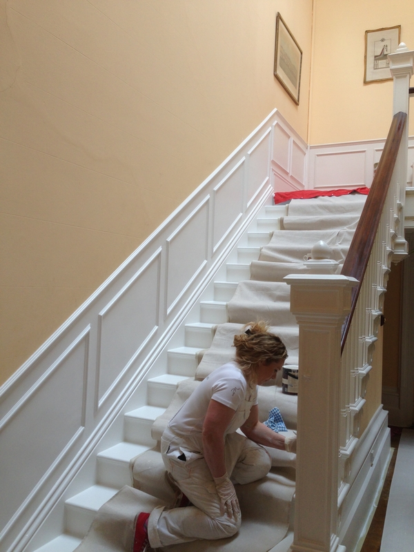 Staircase - treads & risers - painting