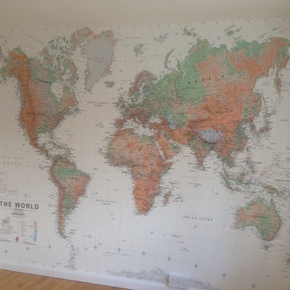 Map of the World - feature wall
