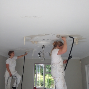 Stripping ceiling paper