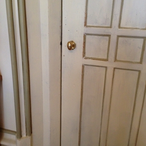 Pet damaged interior door - distressed finish