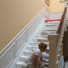 Staircase - treads & risers - painting